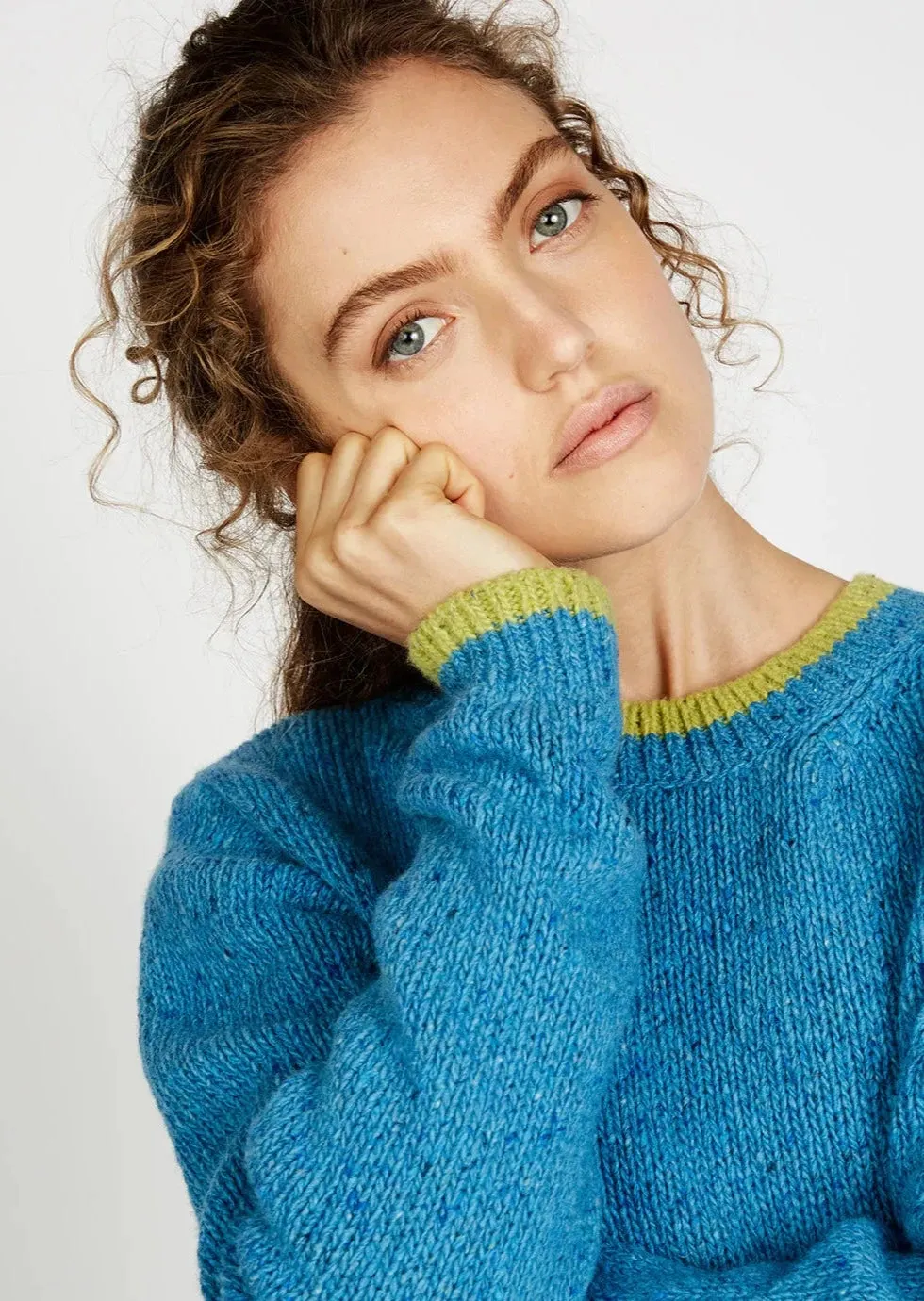 IrelandsEye Slaney Crew Neck Sweater | Blue
