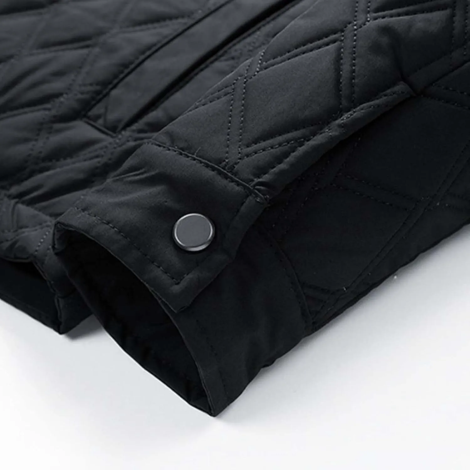 Jackets for Men Diamond Quilted Puffer Down Jacket Lightweight Business Casual Button Down Shirts Shacket Collared Tops