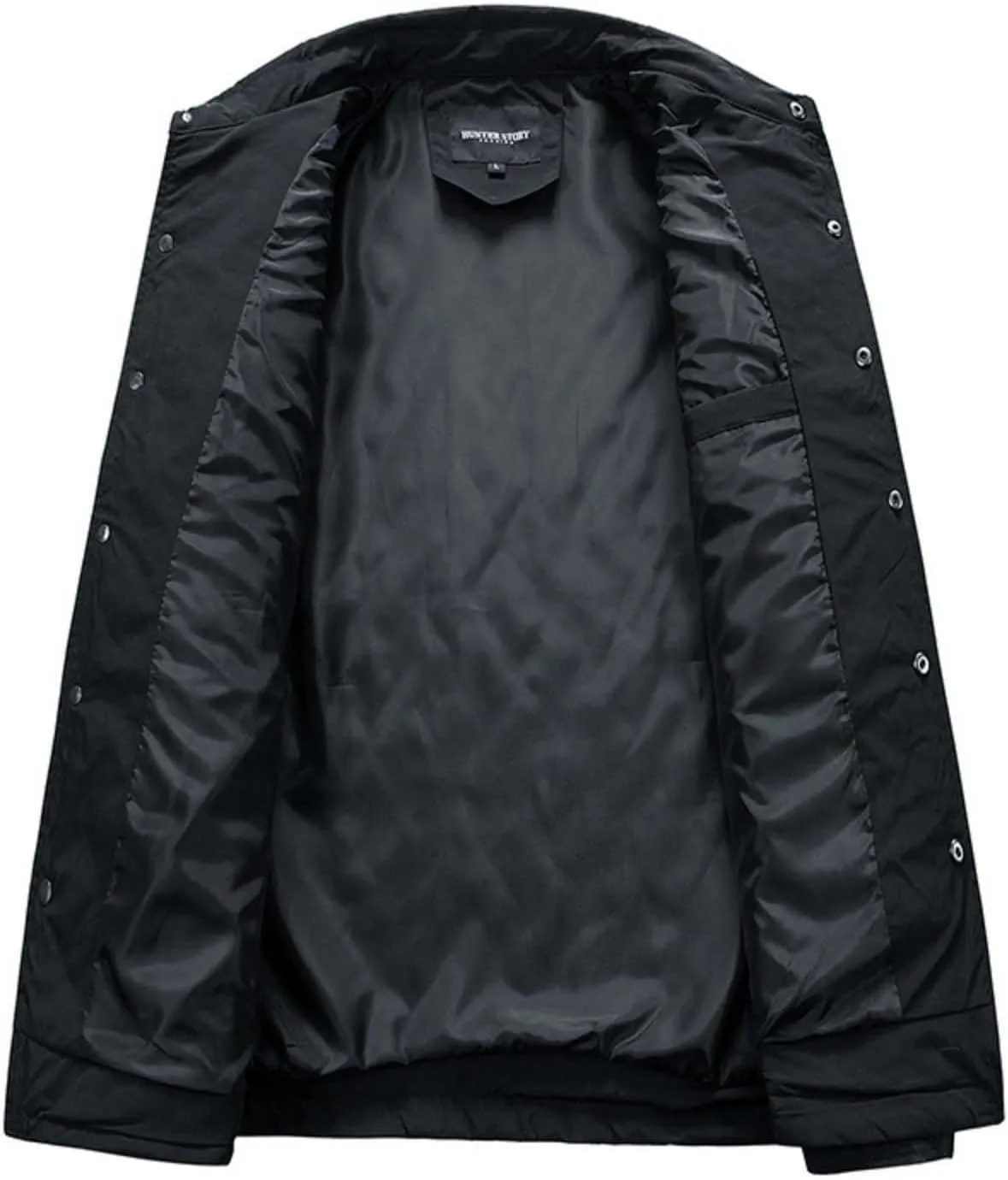 Jackets for Men Diamond Quilted Puffer Down Jacket Lightweight Business Casual Button Down Shirts Shacket Collared Tops