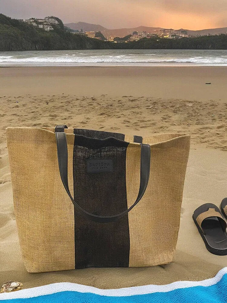 Jute Tote Bag By Safispa  New York