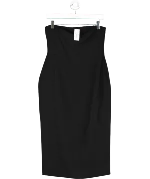 Karen Millen Black The Founder Compact Stretch Bandeau Pencil Tailored Midi Dress UK 12