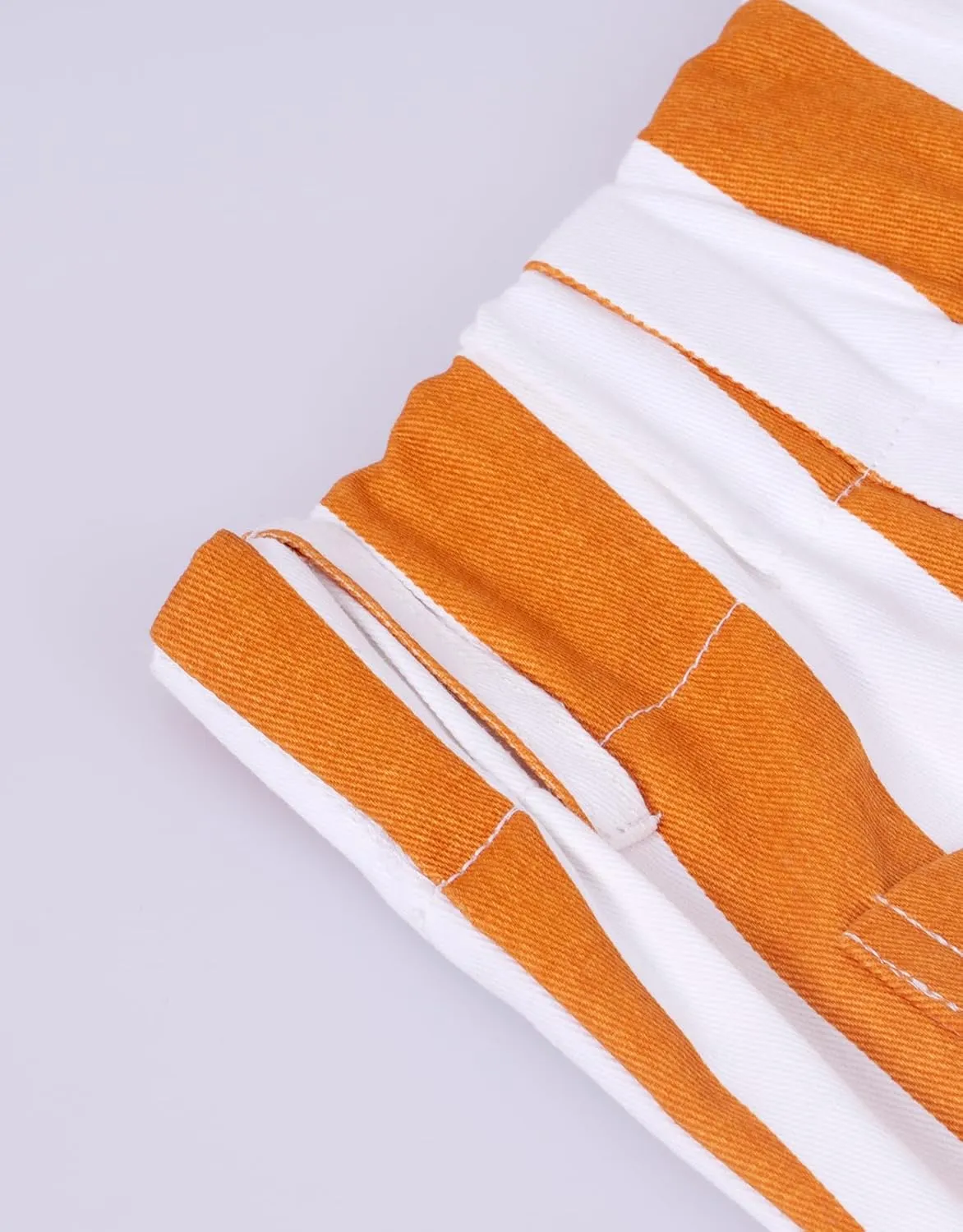 Kedera Women Striped Pants Wide Leg Trousers Casual High Waisted Pants Summer Flare Jeans with Patched Pockets