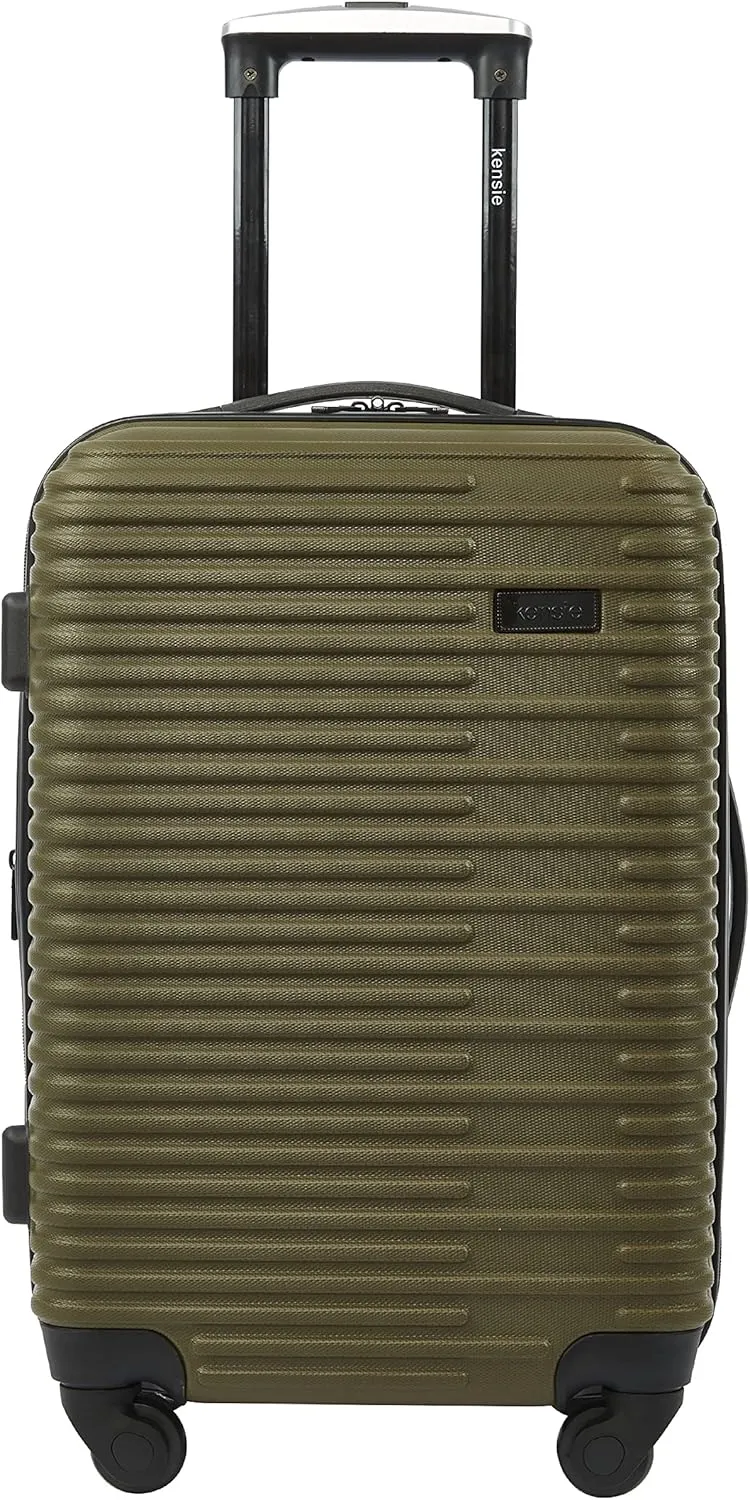 kensie 20" Hillsboro Expandable Carry-On Luggage, Olive