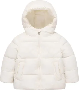 Kids Girls Hooded Coats Girl Down Cotton Padded Jackets Autumn And Winter New Children's Cotton Padded Outwear Boys