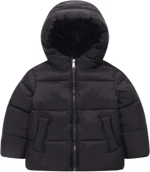 Kids Girls Hooded Coats Girl Down Cotton Padded Jackets Autumn And Winter New Children's Cotton Padded Outwear Boys