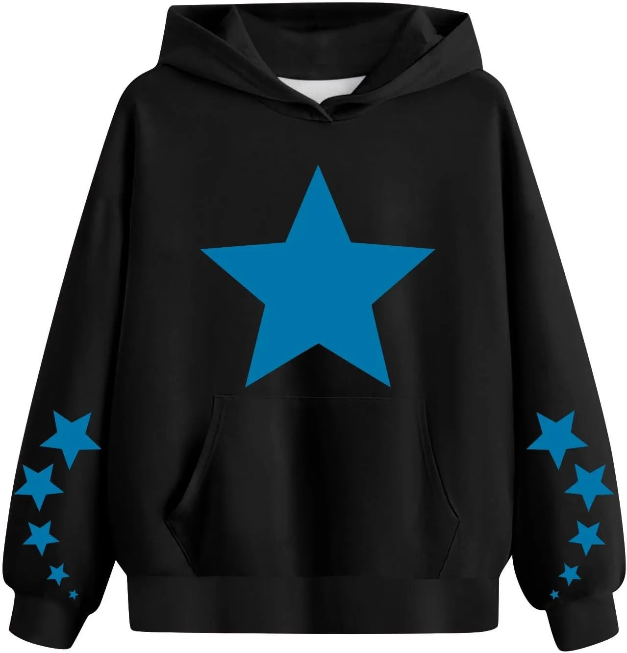 Kids Girls' Hoodies Star Graphic Preppy Hooded Sweatshirt Toddler Y2K Trendy Oversized Hoodies Pullover Sweatshirts