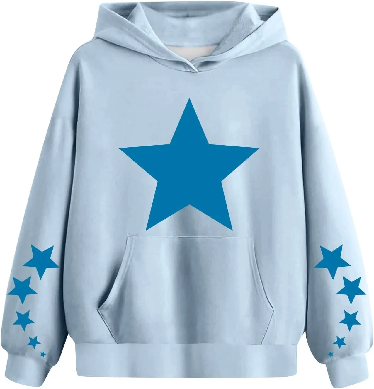 Kids Girls' Hoodies Star Graphic Preppy Hooded Sweatshirt Toddler Y2K Trendy Oversized Hoodies Pullover Sweatshirts