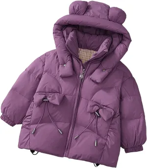 Kids Toddler Baby Girls Boys Winter Warm Thick Solid Cotton Long Sleeve Padded Jacket Coat Clothes Boys Jacket