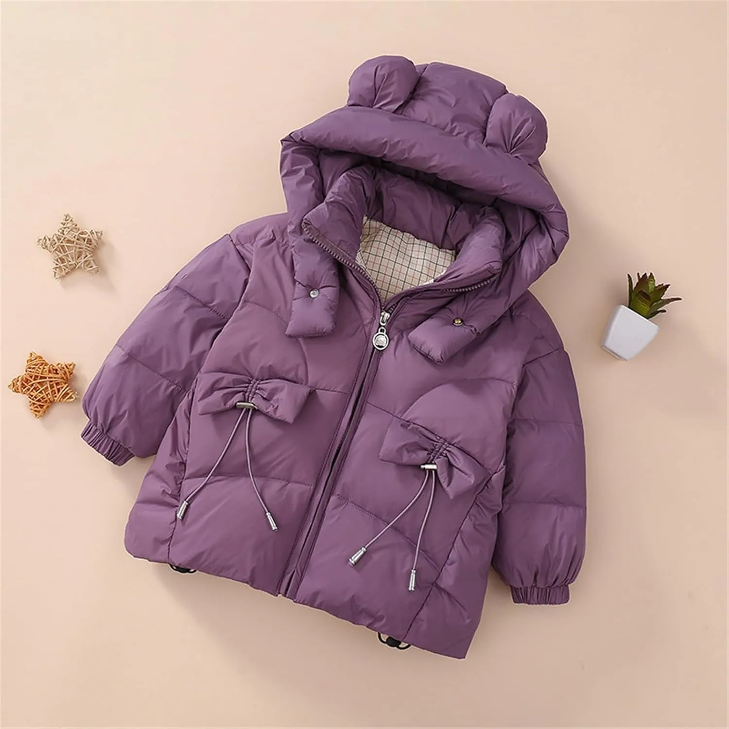 Kids Toddler Baby Girls Boys Winter Warm Thick Solid Cotton Long Sleeve Padded Jacket Coat Clothes Boys Jacket