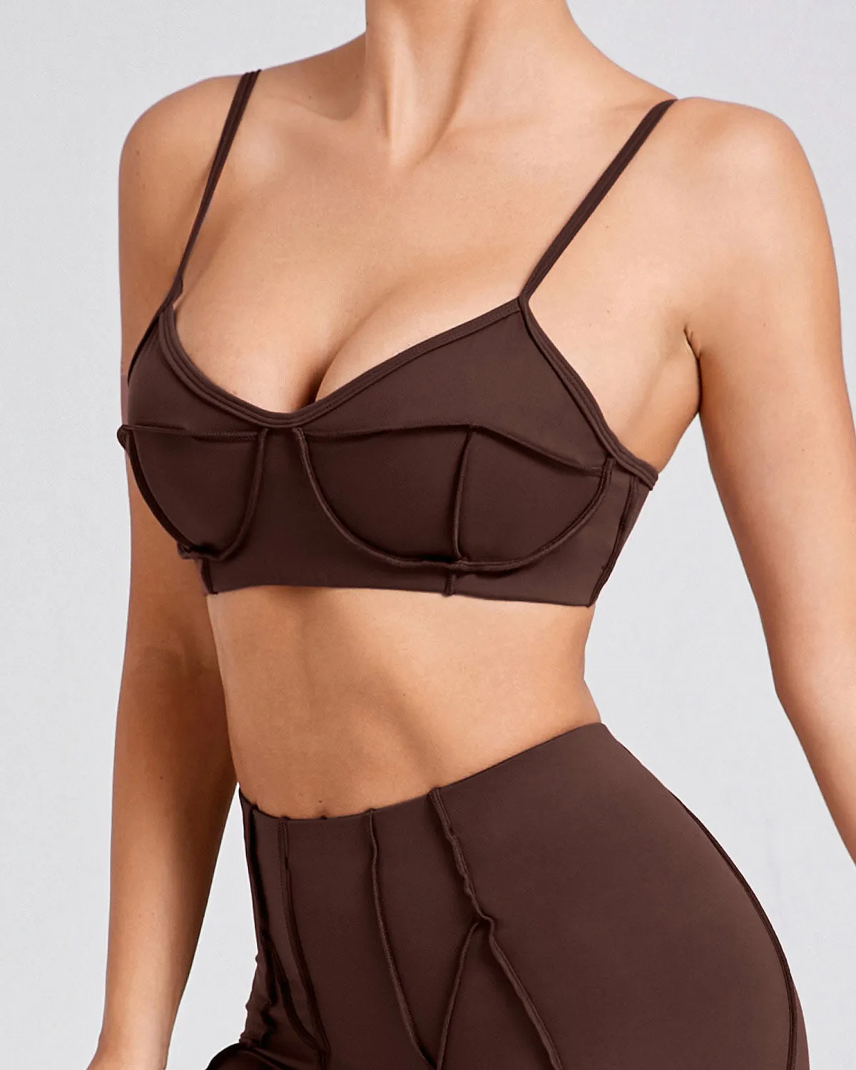 Kira Sports Bra - Brown