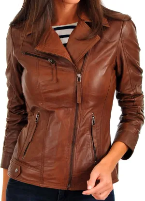 KYZER KRAFT Womens Leather Jacket Bomber Motorcycle Biker Real Lambskin Leather Jacket for Womens