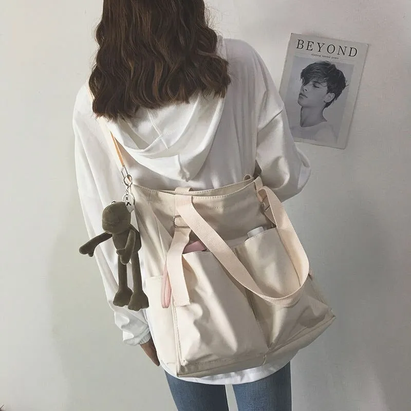 Large-Capacity Travel Canvas Tote Shoulder Bags