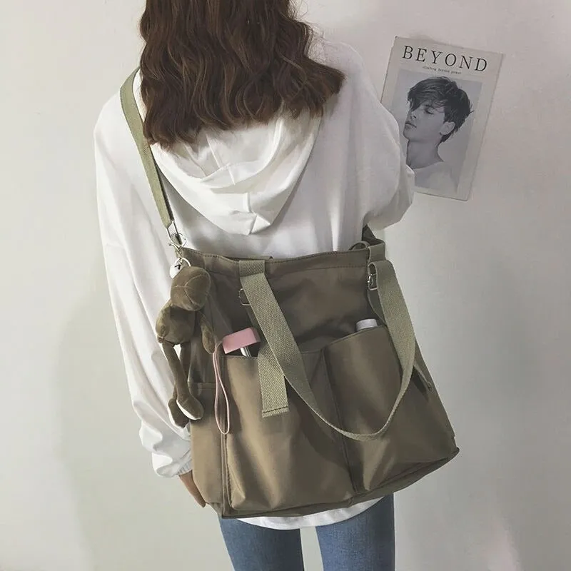 Large-Capacity Travel Canvas Tote Shoulder Bags