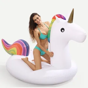 Large Rainbow Inflatable Unicorn Pool Float (200cm)