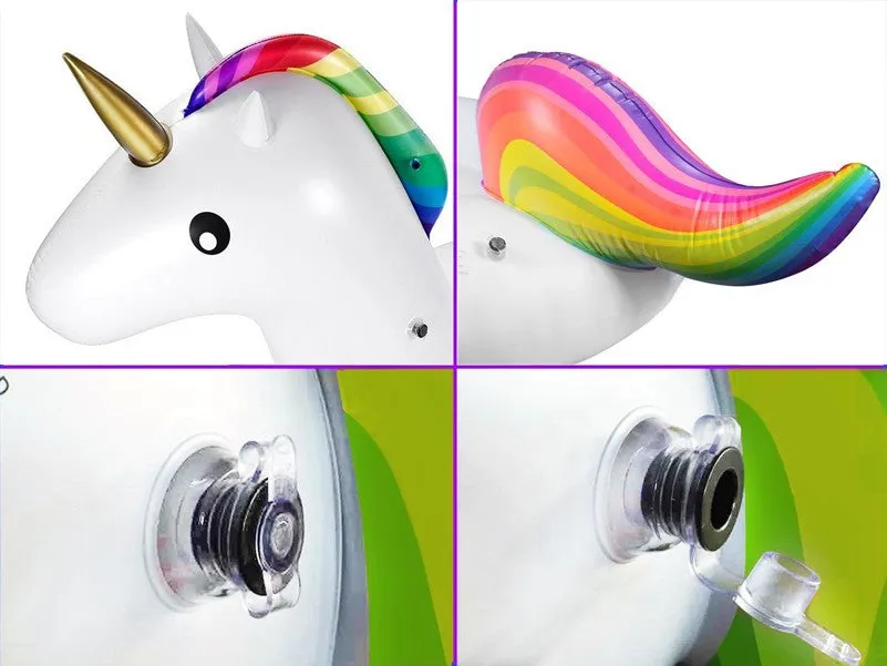 Large Rainbow Inflatable Unicorn Pool Float (200cm)