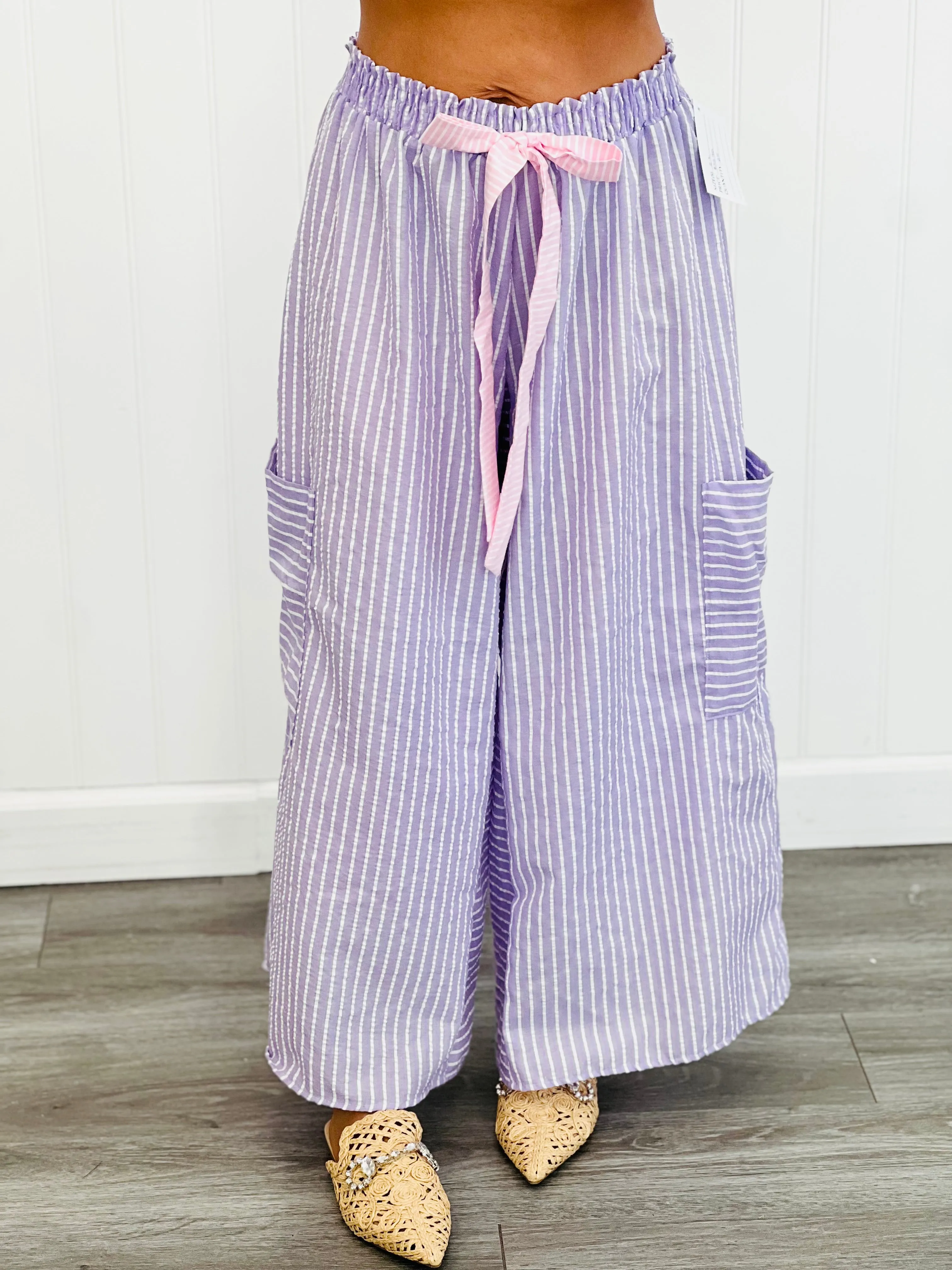 Lavender Striped Beach Pants (Reg.)