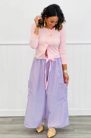 Lavender Striped Beach Pants (Reg.)