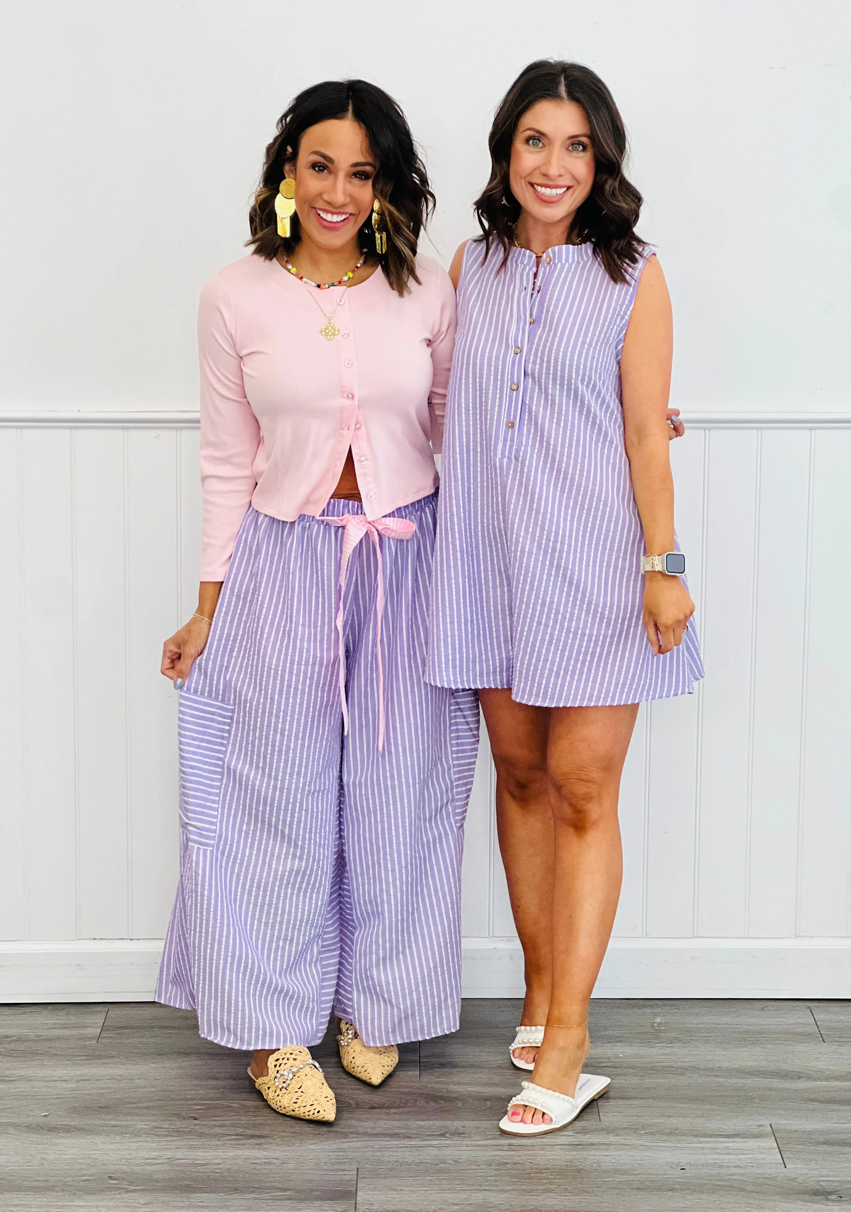 Lavender Striped Beach Pants (Reg.)