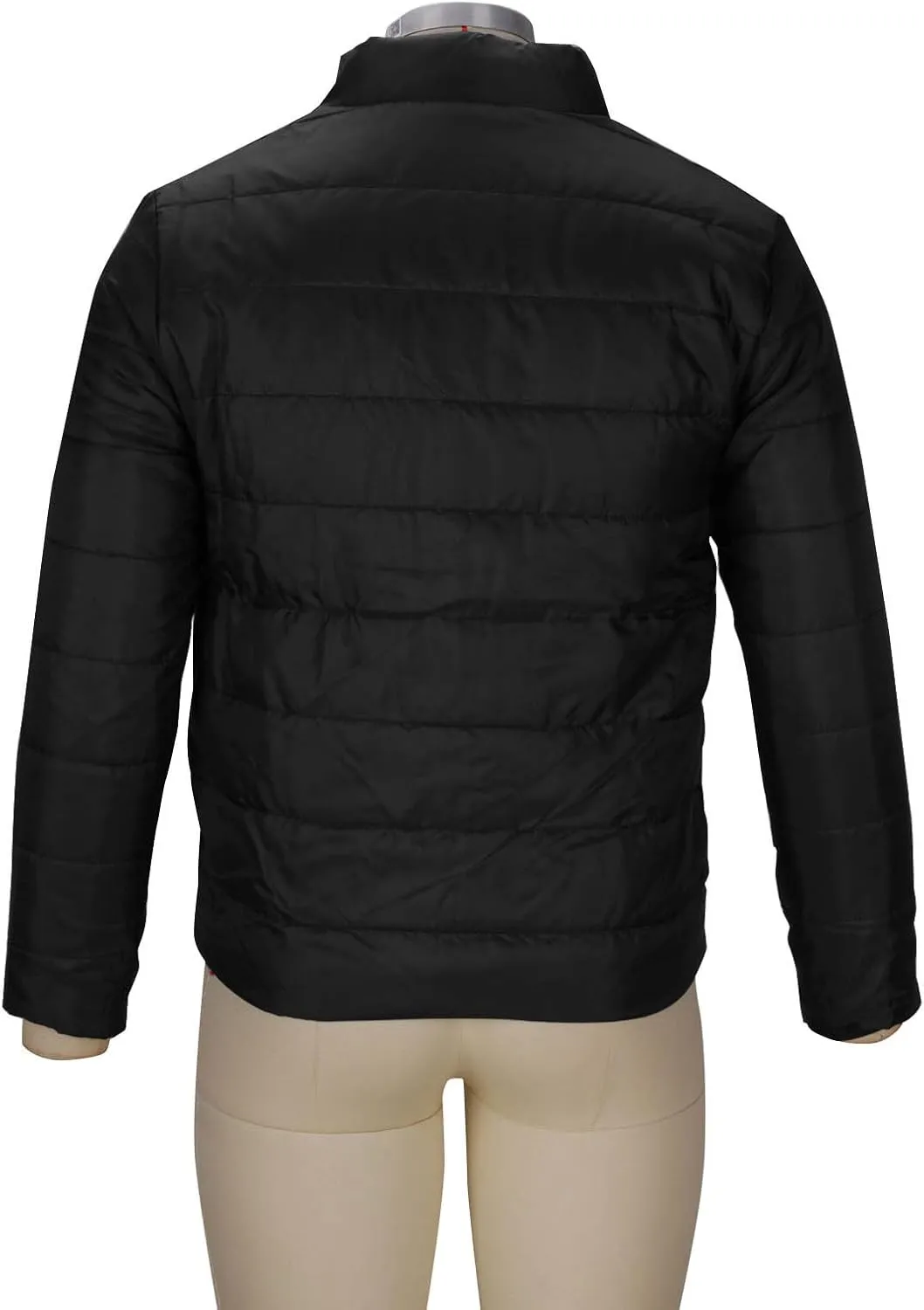 lcziwo Mens Puffer Quilted Jacket Lightweight Stand Collar Zip up Parka Casual Padded Cotton Jacket Winter Short Coat
