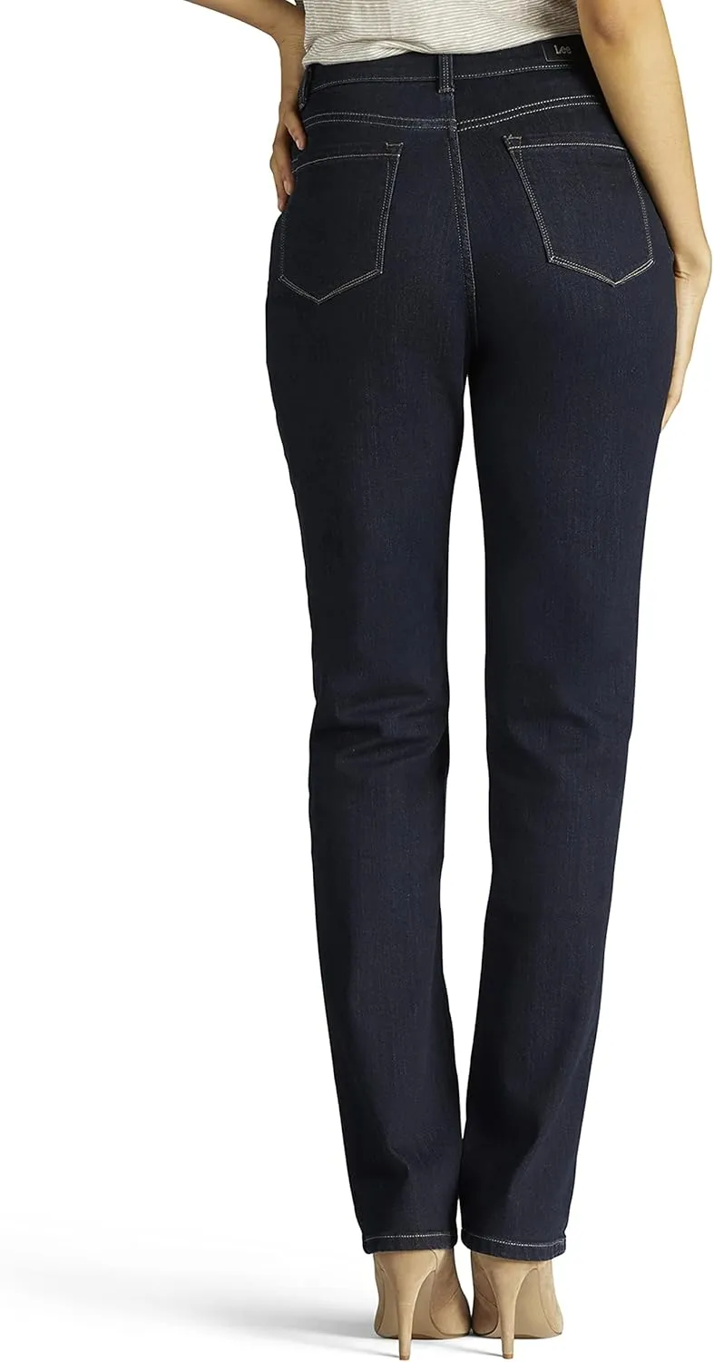 Lee Women's Petite Instantly Slims Classic Relaxed Fit Monroe Straight Leg Jean