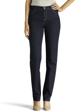 Lee Women's Petite Instantly Slims Classic Relaxed Fit Monroe Straight Leg Jean