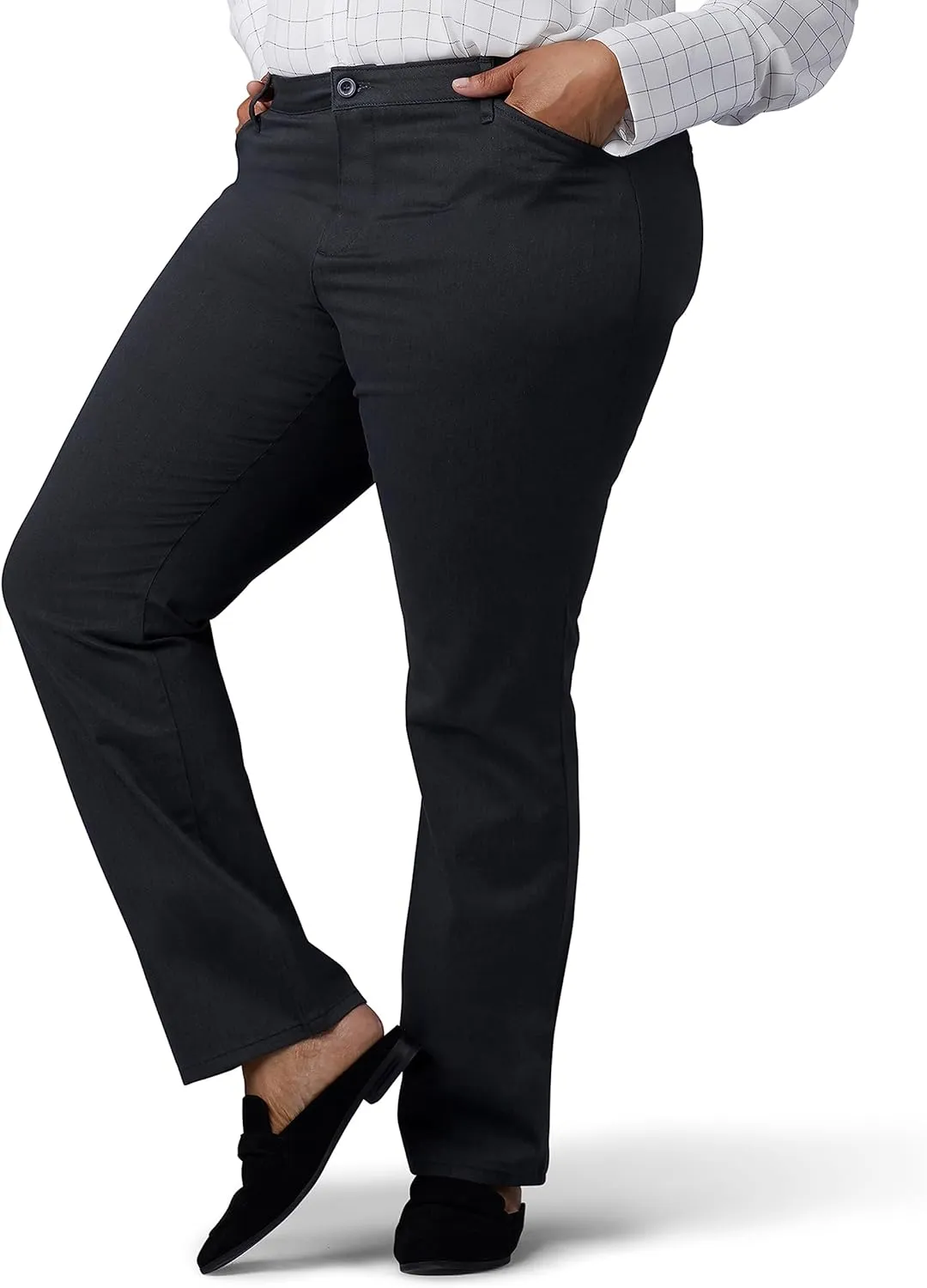 Lee Women's Plus Size Relaxed Fit All Day Straight Leg Pant