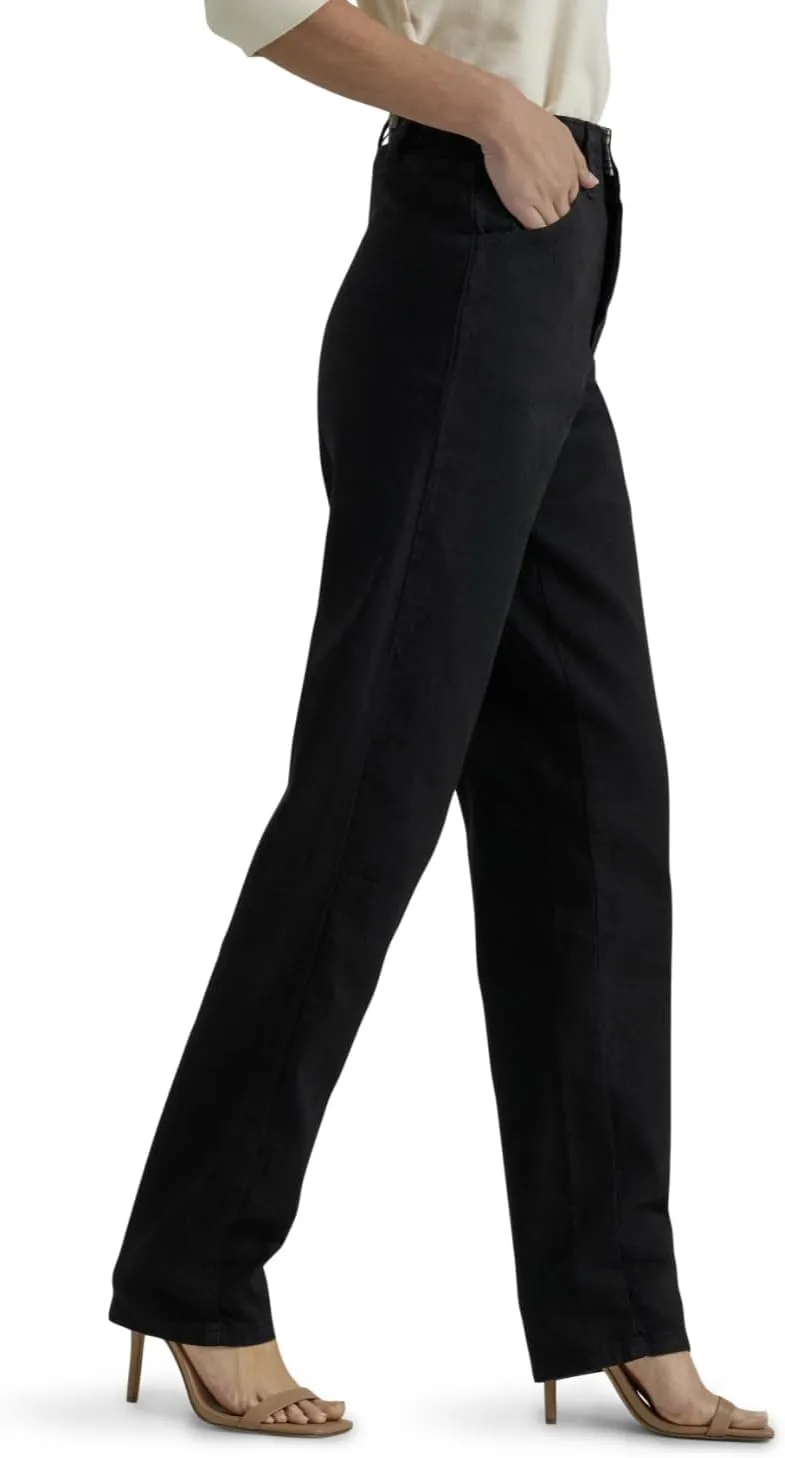 Lee Women's Relaxed Fit Side Elastic Tapered Leg Jean