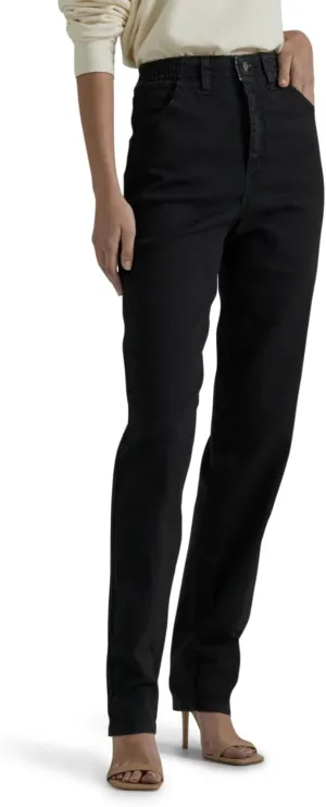 Lee Women's Relaxed Fit Side Elastic Tapered Leg Jean