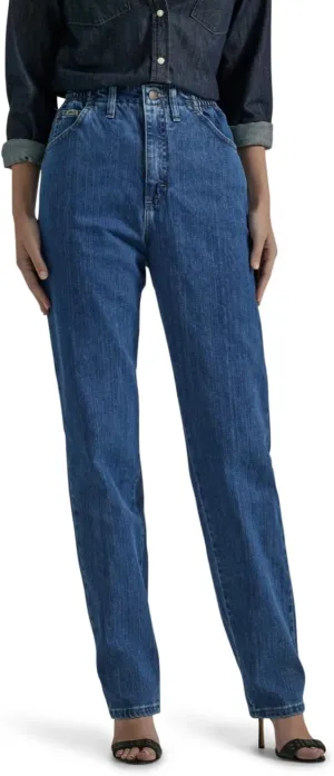Lee Women's Relaxed Fit Side Elastic Tapered Leg Jean