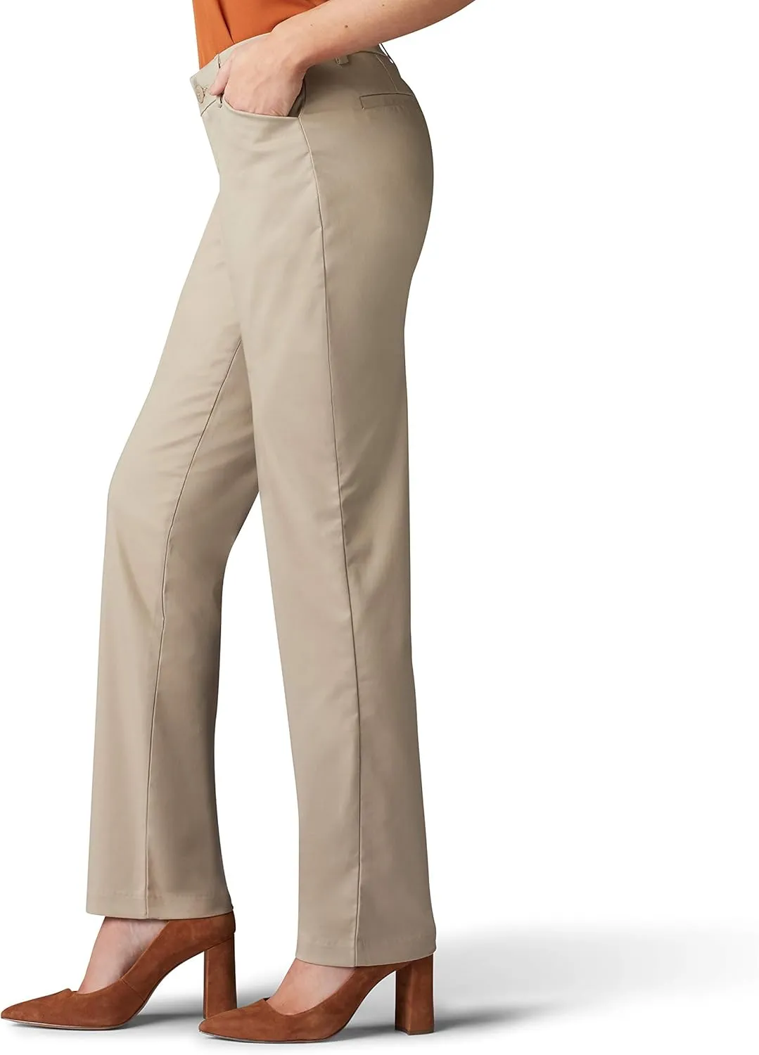 Lee Women's Wrinkle Free Relaxed Fit Straight Leg Pant