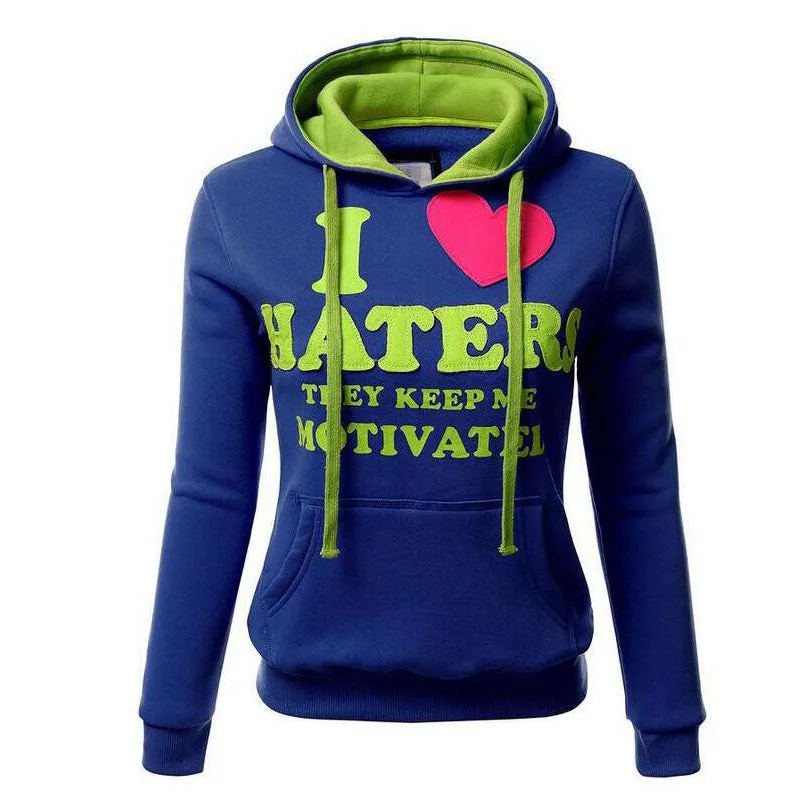Letter Print Color Block Drawstring Pocket Pullover Hoodie