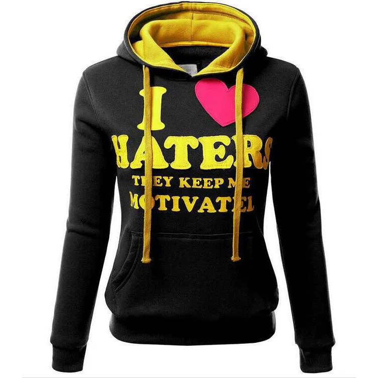 Letter Print Color Block Drawstring Pocket Pullover Hoodie