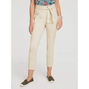 LINEA TESINI Cropped Trousers Champagne UK 14