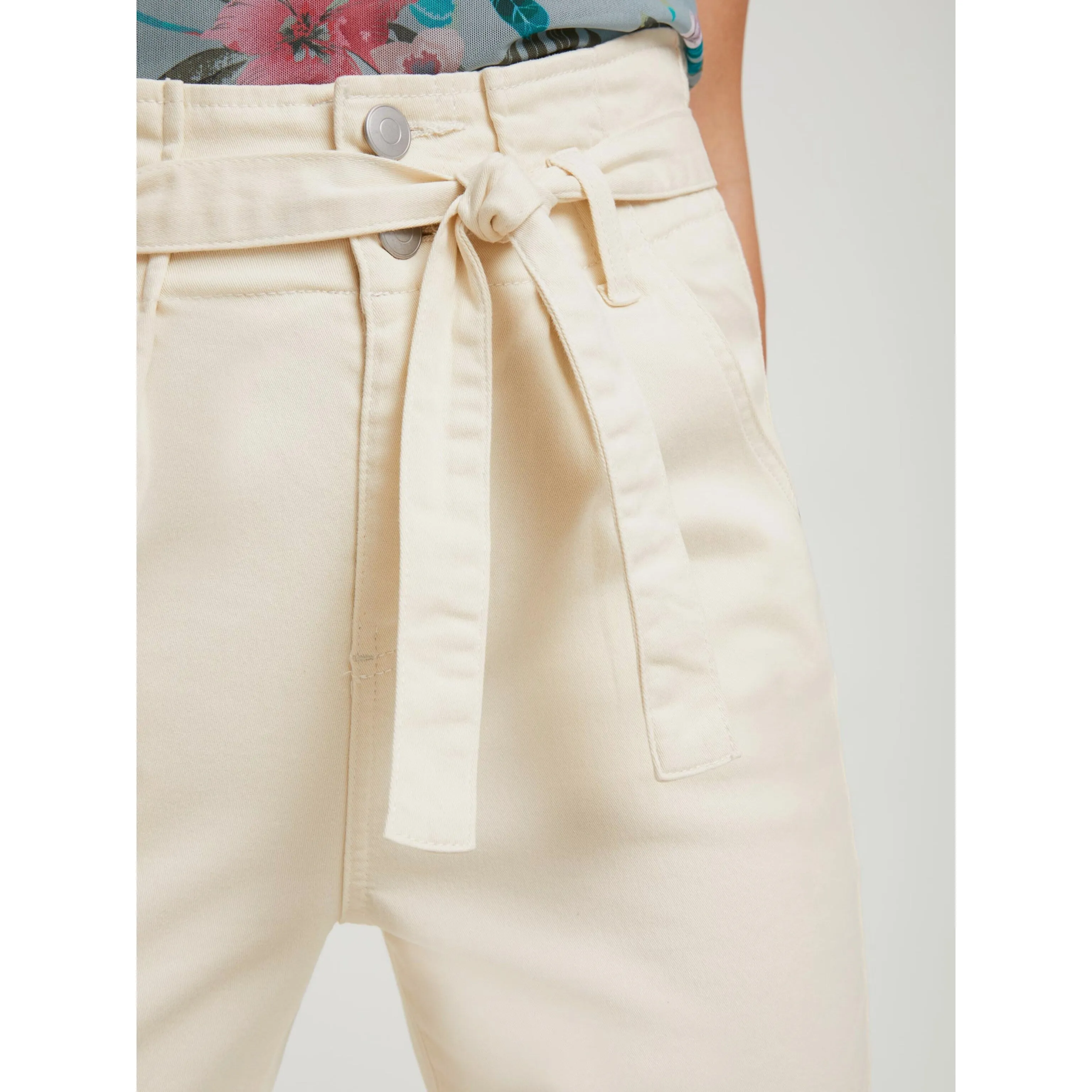 LINEA TESINI Cropped Trousers Champagne UK 14