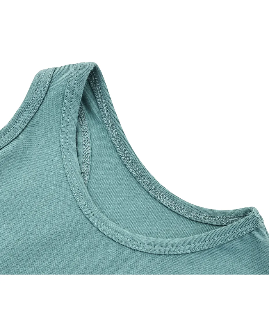 Little Girls Cotton Basic Racerback Tanktop