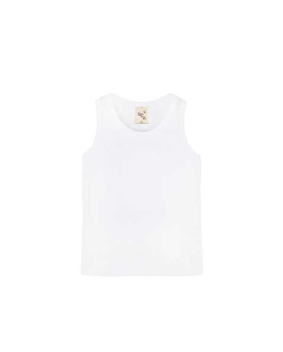 Little Girls Cotton Basic Racerback Tanktop