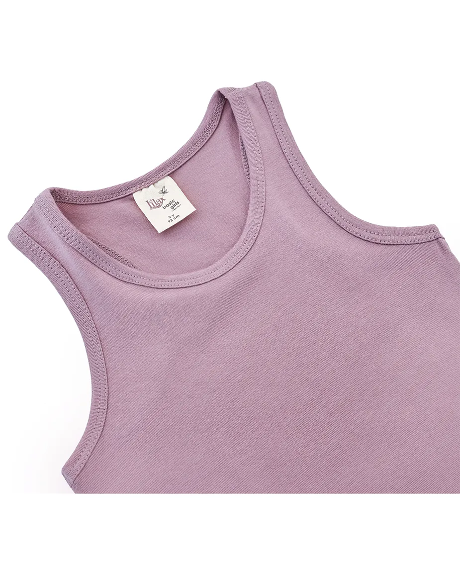 Little Girls Cotton Basic Racerback Tanktop