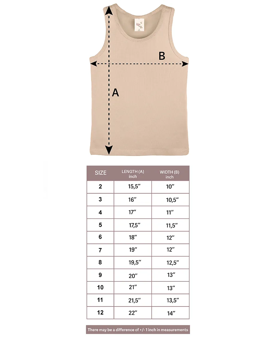 Little Girls Cotton Basic Racerback Tanktop