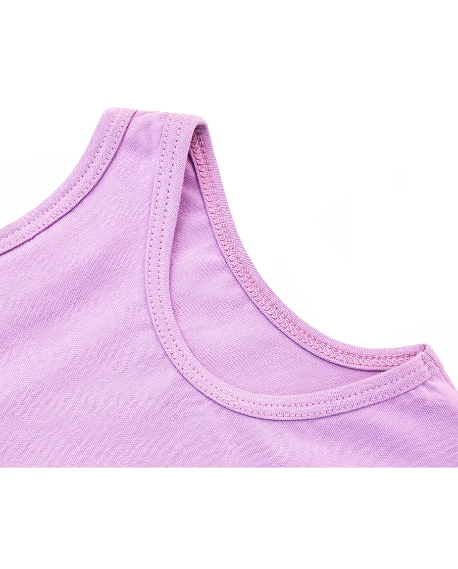 Little Girls Cotton Basic Racerback Tanktop