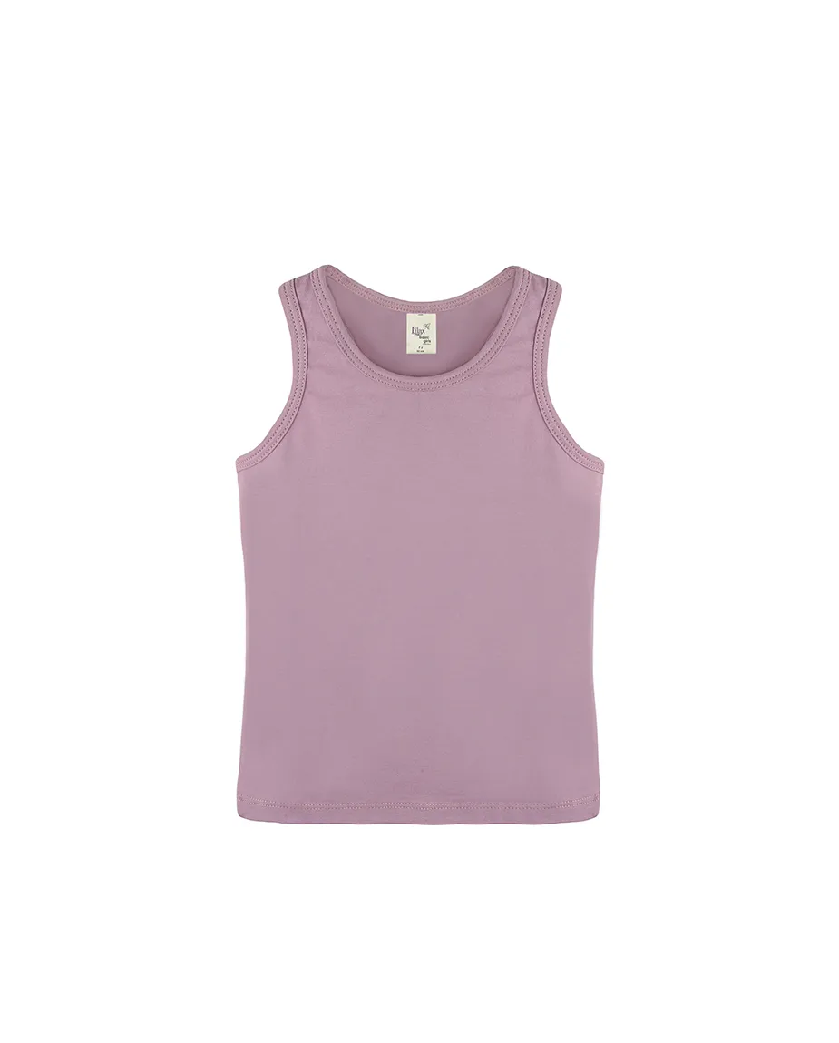 Little Girls Cotton Basic Racerback Tanktop