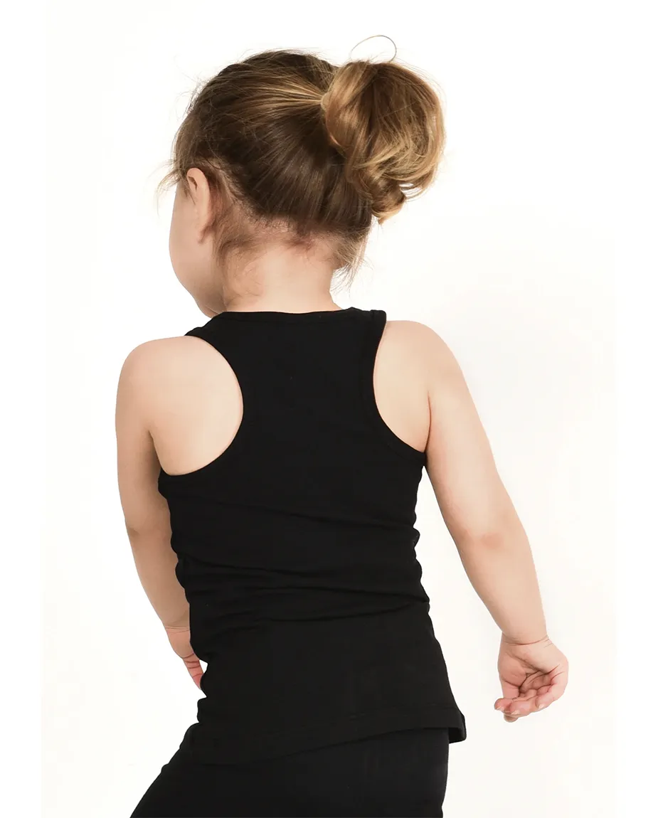 Little Girls Cotton Basic Racerback Tanktop