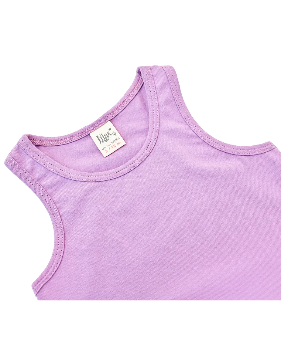 Little Girls Cotton Basic Racerback Tanktop