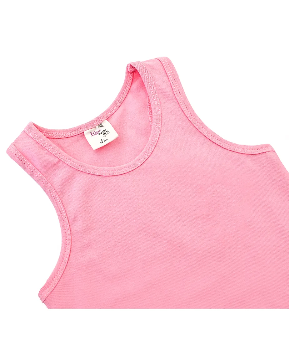 Little Girls Cotton Basic Racerback Tanktop