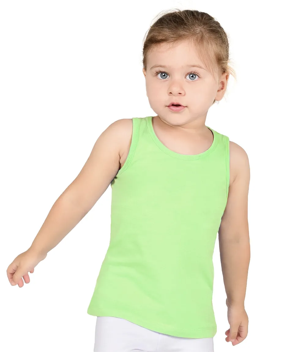 Little Girls Cotton Basic Racerback Tanktop