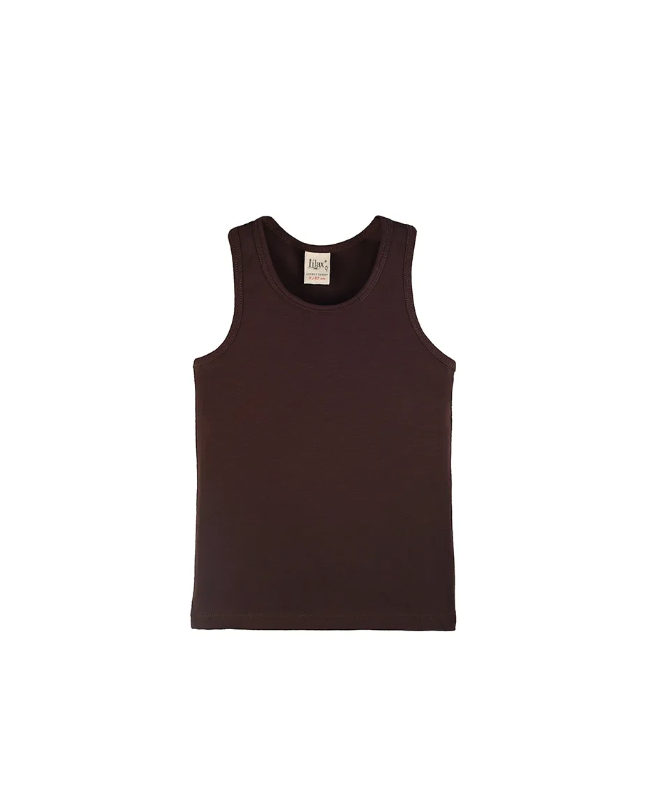 Little Girls Cotton Basic Racerback Tanktop