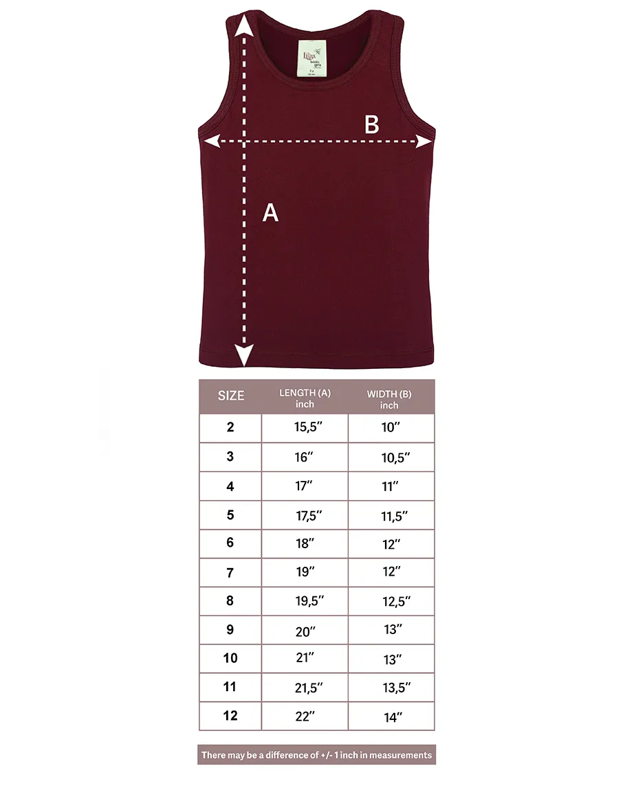 Little Girls Cotton Basic Racerback Tanktop