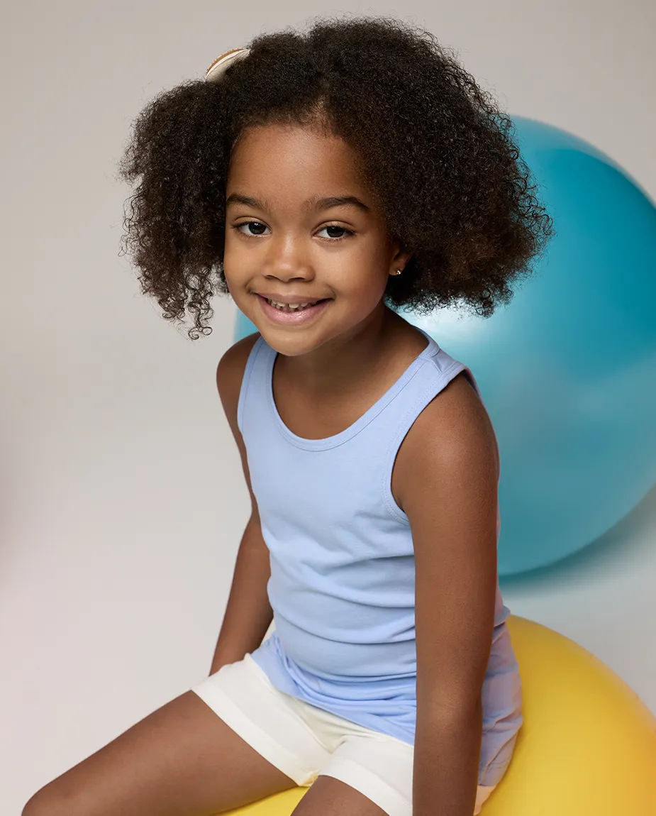 Little Girls Cotton Basic Racerback Tanktop