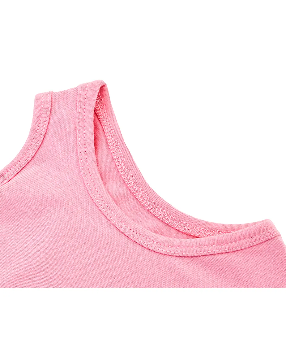 Little Girls Cotton Basic Racerback Tanktop