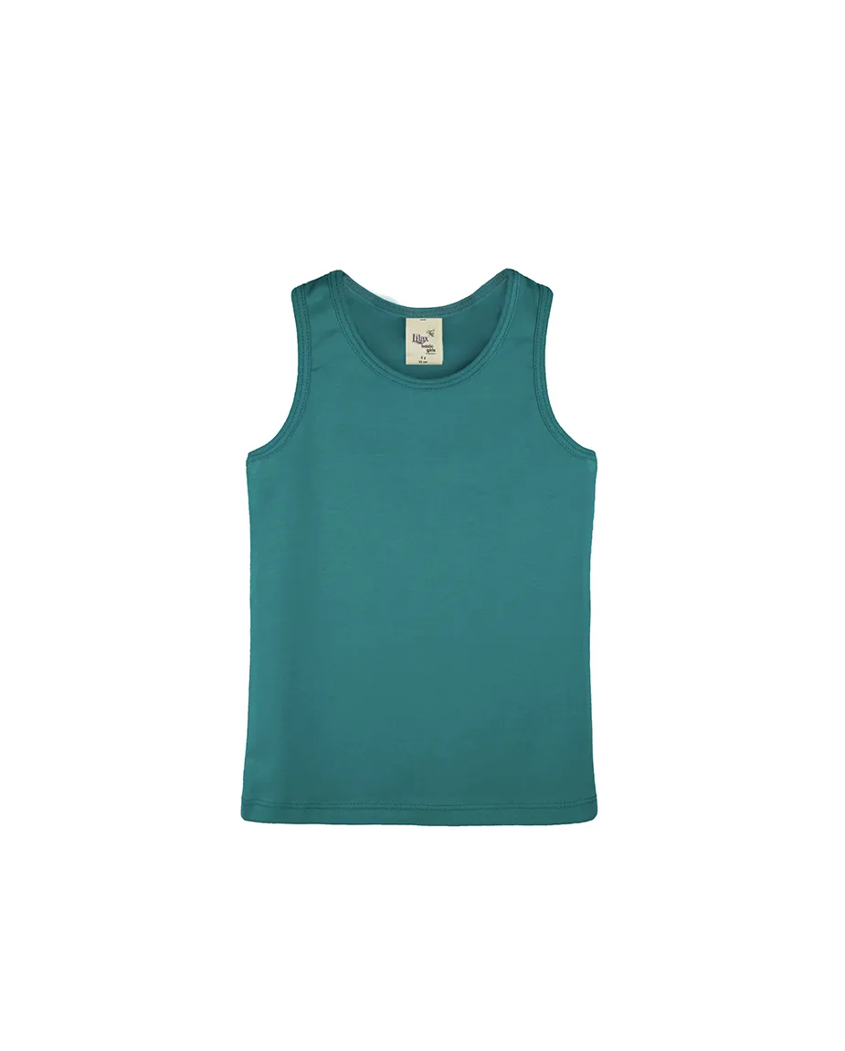 Little Girls Cotton Basic Racerback Tanktop