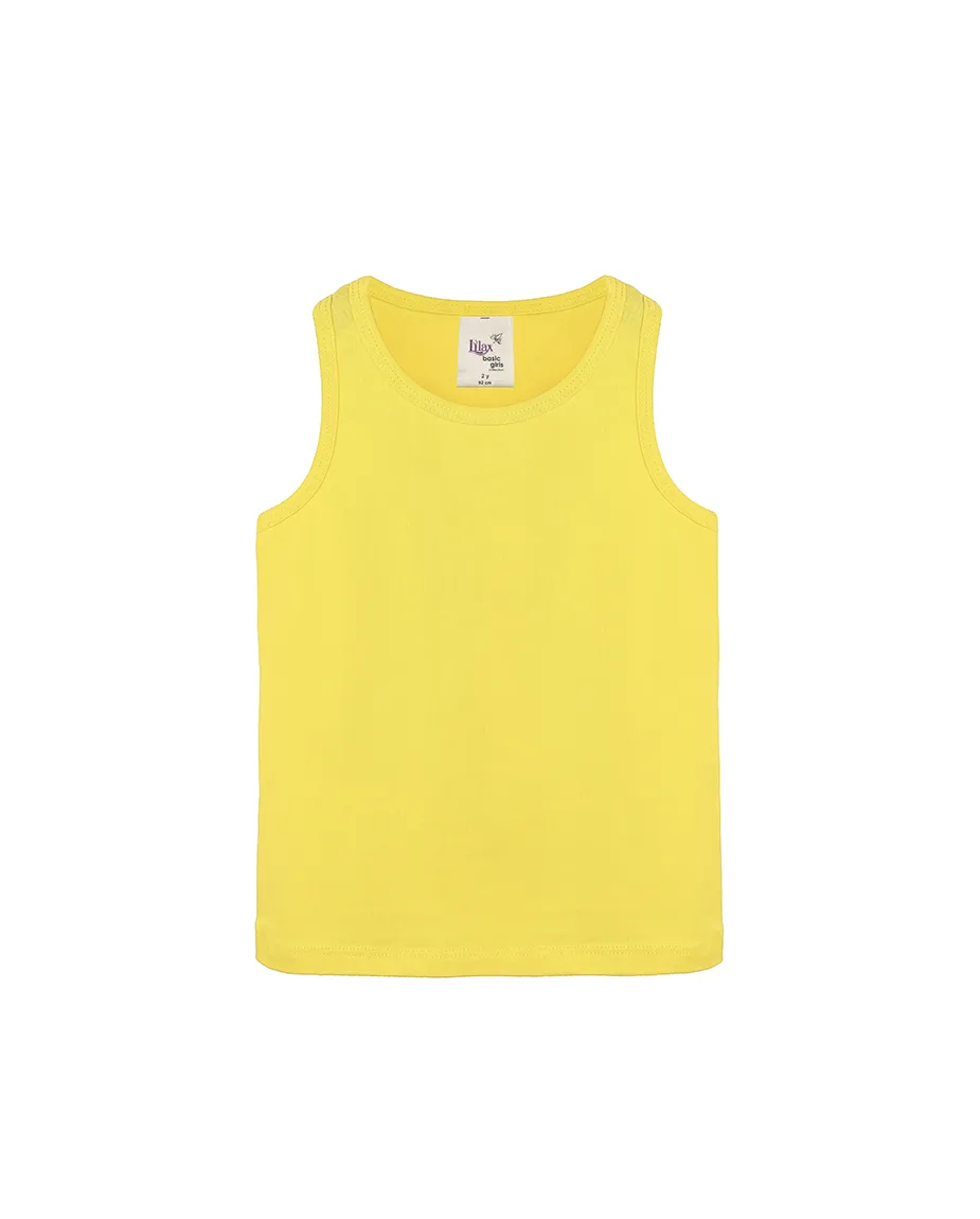 Little Girls Cotton Basic Racerback Tanktop